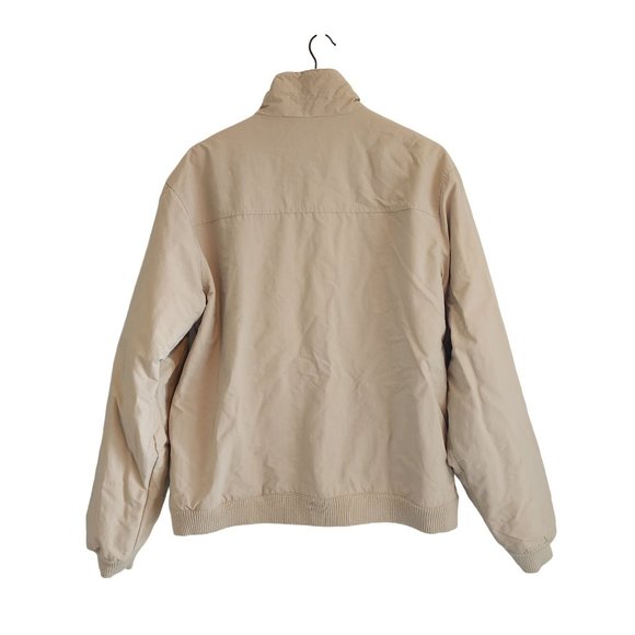 VINTAGE Eddie Bauer Nylon Jacket Fleece Lined Bomber Coat Men's Large USA - Picture 2 of 4